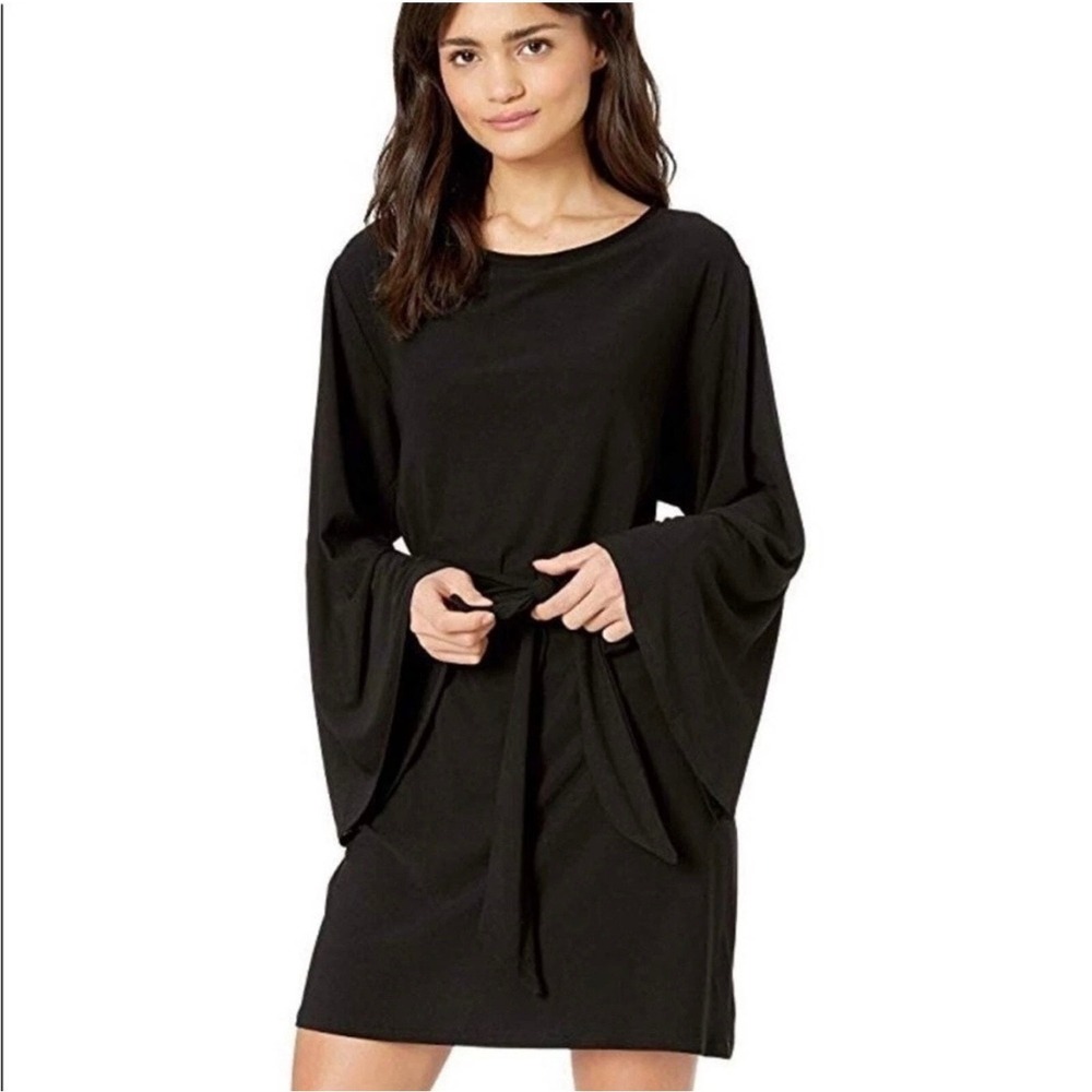 Show Me Your Mumu Monica Dress Black Long Sleeve Shift Dress Size Small